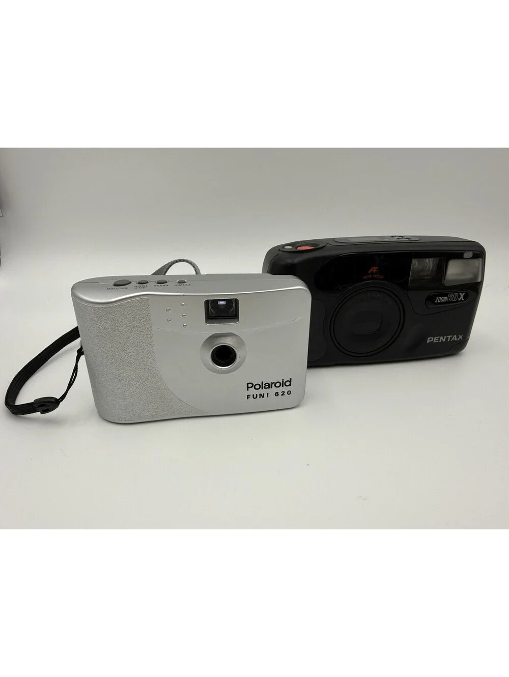 Polaroid Funi 620 & Pentax Camera Lot Of 2 Untested